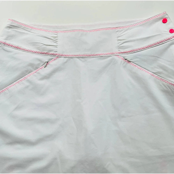 Antigua Skort Golf White Pink Size 8 - Picture 2 of 7